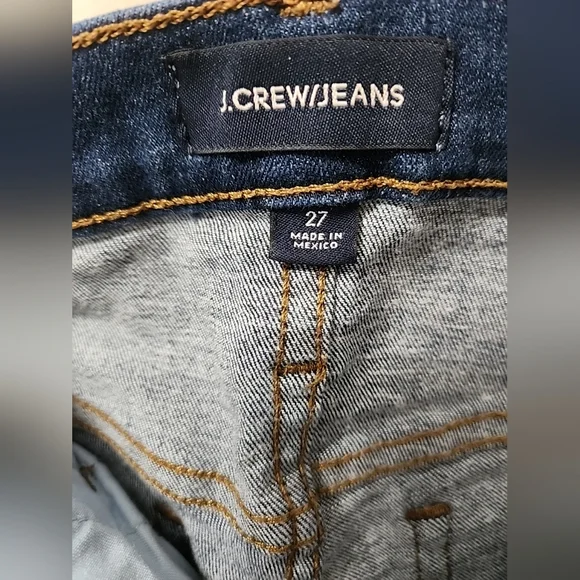 J. Crew Jeans Womens 27 Billie Demi Boot Crop High Rise Stretch Fringe Hem Denim - Picture 15 of 16